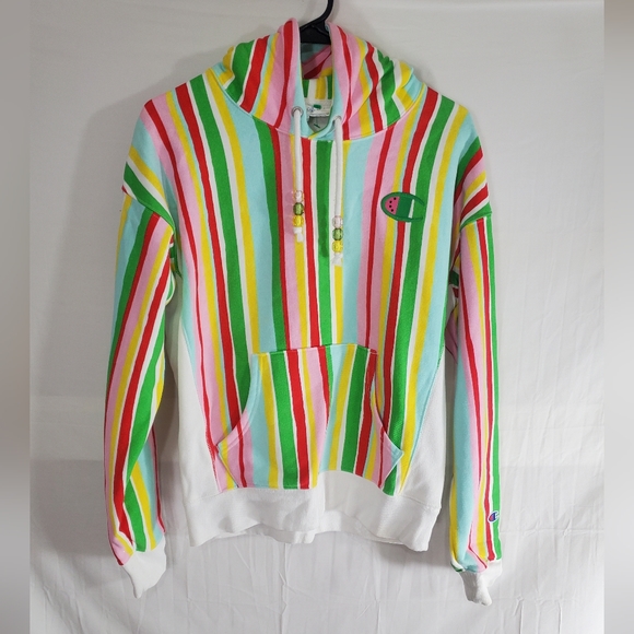 Champion Sweater Women's Medium Susan Alexandra Watermelon Reverse Weave Hoodie. - Picture 2 of 6